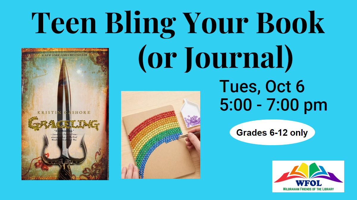 image of book with rhinestones on knife & journal with rhinestone rainbow